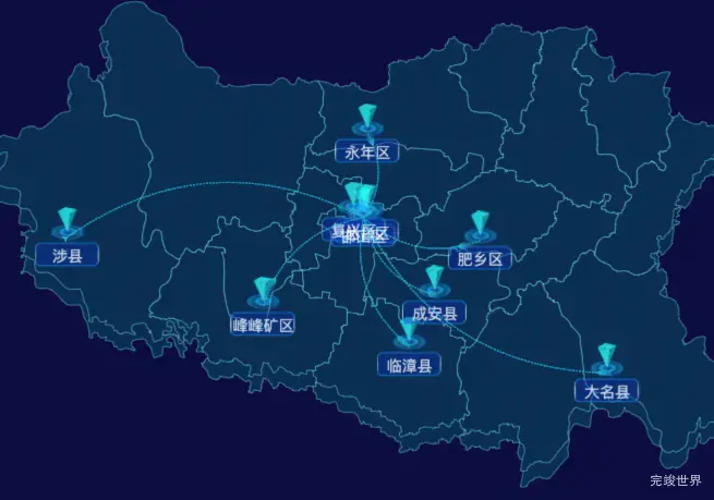 echarts邯郸市地区地图geoJson数据
